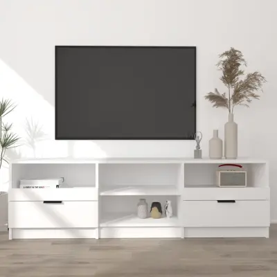The Living Store TV omarica bela 140x35x40 cm konstruiran les - TV Omarica