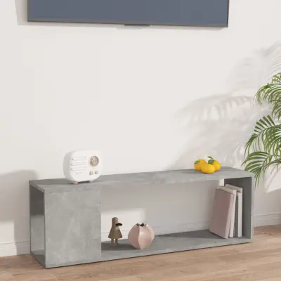 The Living Store TV omarica betonsko siva 100x24x32 cm inženirski les - TV Omarica