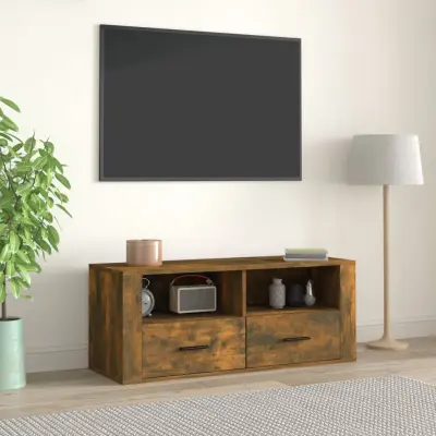 The Living Store TV omarica dimljeni hrast 100x35x40 cm inženirski les - TV Omarica