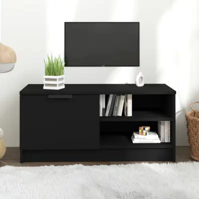 The Living Store TV omarica črna 80x35x36,5 cm konstruiran les - TV Omarica