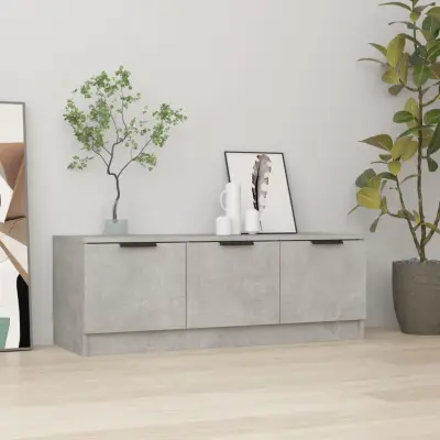 The Living Store TV omarica betonsko siva 102x35x36,5 cm inženirski les - TV Omarica