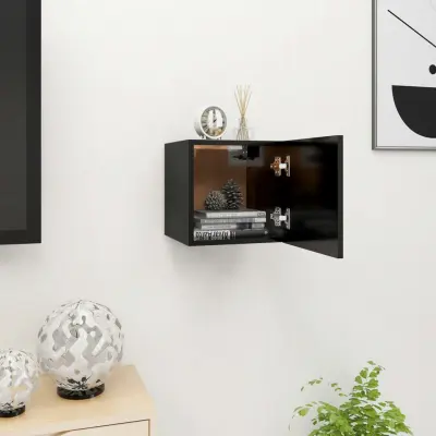 The Living Store Stenska TV omarica črna 30,5x30x30 cm - TV Omarica