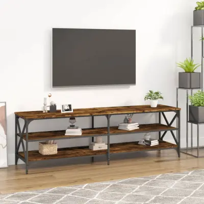 The Living Store TV omarica dimljeni hrast 160x40x50 cm inženirski les - TV Omarica
