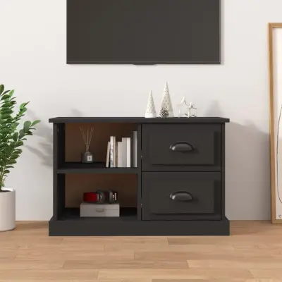 The Living Store TV omarica črna 73x35,5x47,5 cm inženirski les - TV Omarica