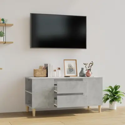 The Living Store TV omarica betonsko siva 102x44,5x50 cm inženirski les - TV Omarica