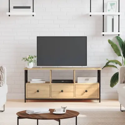 The Living Store TV omarica sonoma hrast 102x33x45 cm inženirski les in železo - TV Omarica