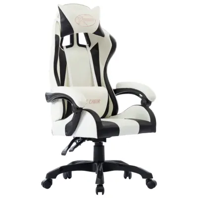 vidaXL Racing stol črno umetno usnje