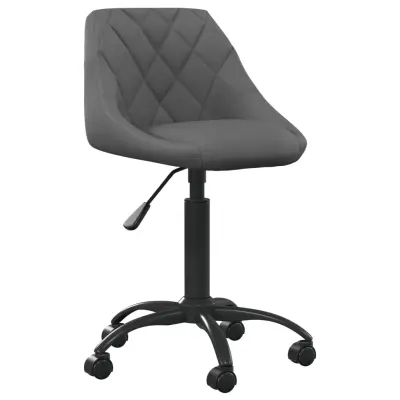 vidaXL Pisarniški stol temno siv žamet