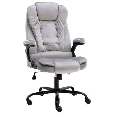 vidaXL Pisarniški stol svetlo siv žamet