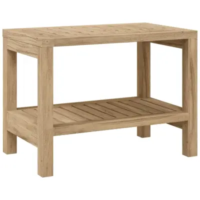 vidaXL Kopalniška mizica 60x30x45 cm trdna tikovina