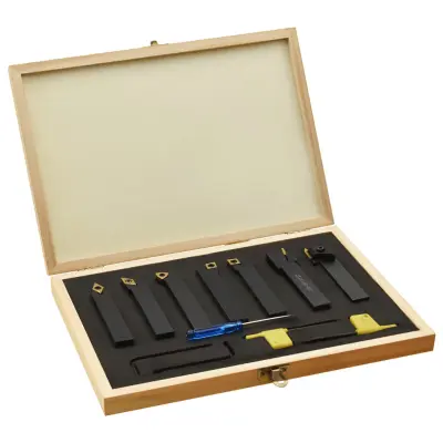 vidaXL 12-delni komplet orodja za struženje 16x16 mm 100 mm