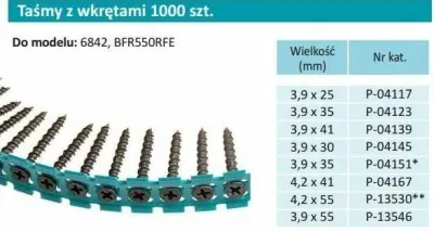 MAKITA TRAK Z VIJAKI 3,9x25mm ZA KOVINO