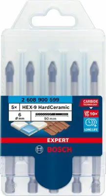 BOSCH HEX-9 SET SVEDROV ZA TRDO KERAMIKO 5 kos. (5x6mm) EXPERT