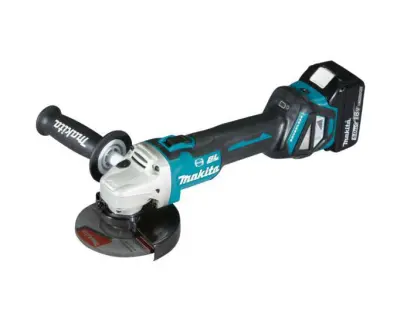 MAKITA KOTNI BRUSILNIK 18V​125mm 2 x 5,0Ah LI-ION REG BLDC ETUI MAKPAC DGA513RTJ