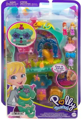 Mattel Polly Pocket - Zabava za rojstni dan za kužka v kompaktni obliki (HKV30)