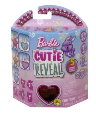 Mattel Barbie: Cutie Reveal - Roza torbica v obliki srca in dodatki (HKR38)