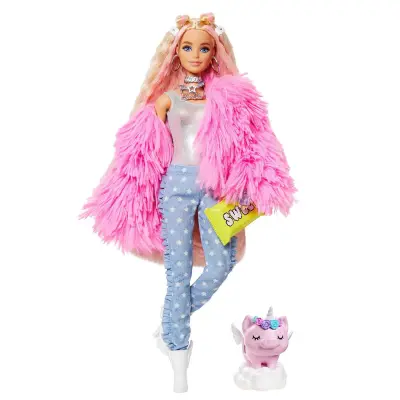 Mattel Barbie Extra - Lutka s hišnim samorogom (GRN28)
