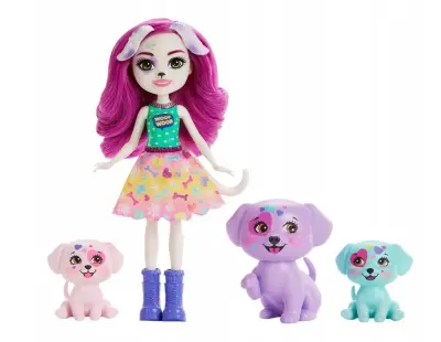 Mattel Enchantimals: Glavna ulica City Tails - Družina dalmatincev Dessa (HKN14)