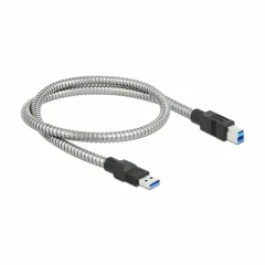 Delock kabel USB 3.2 A-B  0,5m kovinski ovoj 86777