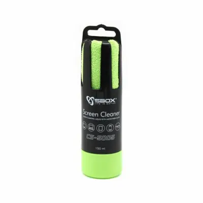 SBOX čistilni set za ekran zelen CS-5005