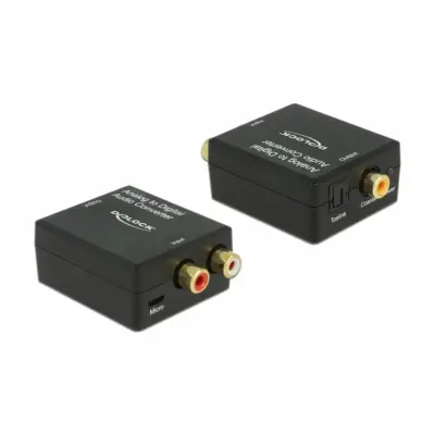 Delock pretvornik AVDIO Analog 2xRCA Ž-SPDIF Digitalni/Koax HD stereo 63468