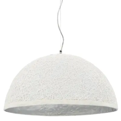 The Living Store Viseča svetilka bela in srebrna Ø50 cm E27 - Viseča Luč
