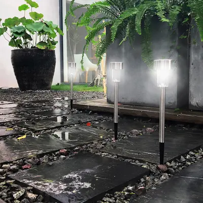 Solarna svetilka Solarna svetilka za pot za zunanji vrt, vrtna trata, 10 paketov White