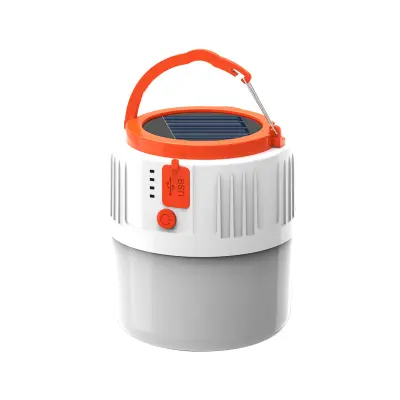 Solarna luč za kampiranje, več načinov osvetlitve, glas/daljinski upravljalnik, 48 LED, 3 baterije