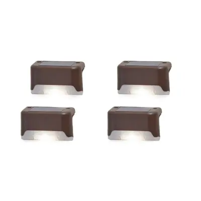 LED svetilka za stopnice, sončna svetilka za stopnice White  4-Paket