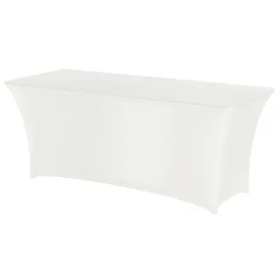 Pravokotni namizni prt brez likanja 183x760cm Jersey blago bel - Hendi 814420