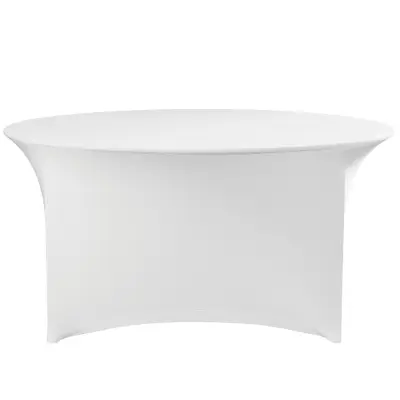 Okrogel prt brez likanja, premer. 180cm Jersey tkanina bela - Hendi 814451