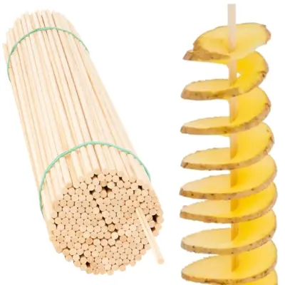 Bukove palčke za zvit krompirček 45cm/4mm 100 kos