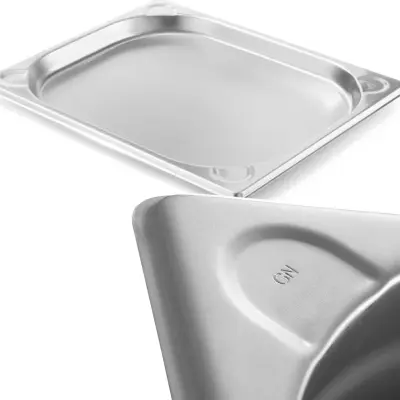 GN 1/2 jeklena posoda Kitchen Line višina 20 mm - Hendi 806302