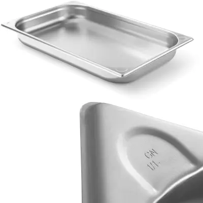Jeklena posoda Kitchen Line GN 1/1, višina 65 mm - Hendi 806128