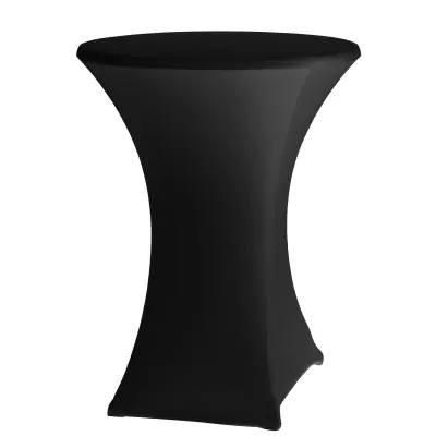 Okrogel prt brez likanja, premer. 80 cm Jersey tkanina črna - Hendi 813164