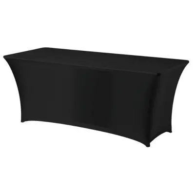 Pravokoten prt brez likanja 150x760cm Jersey blago črn - Hendi 814406