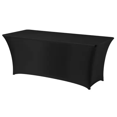 Pravokoten prt brez likanja 183x760cm Jersey blago črn - Hendi 814437