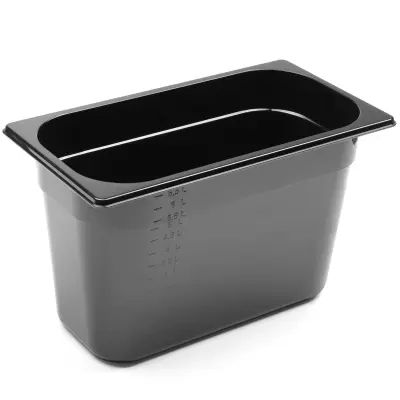 GN 1/3 catering posoda iz črnega polikarbonata 325x176x200mm 7,8L Hendi 862506