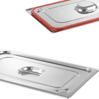 Pokrov za posodo GN Profi Line s silikonskim tesnilom GN1/1 530x325mm, nerjaveče jeklo - Hendi 802601
