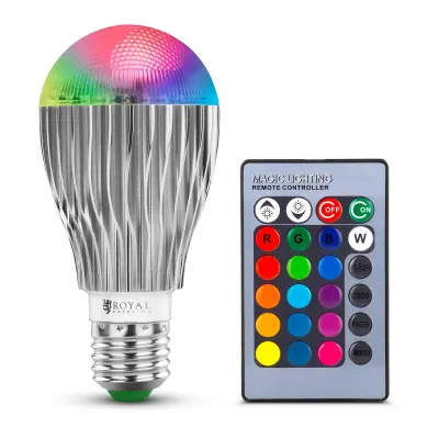 RGB LED žarnica spreminjanje barv 16 barv 5 načinov 5W + daljinski upravljalnik
