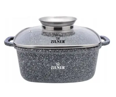 Lonec za pečenje KVADRATNI LONEC 3,5L 22cm ZILNER SIVA ZL-7058
