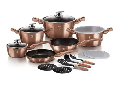 SET LONČKOV 18 ELEMENT BERLINGER HAUS METALIC LINE ROSE GOLD BH-7034