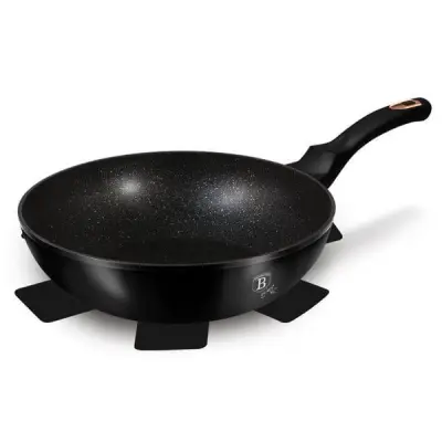 GRANITNI WOK 30CM BERLINGER HAUS ČRNA ROZA BH-6178