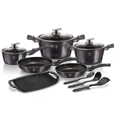 SET LONČKOV ZA PREMAZOVANJE GRANITOVA 12 EL. BERLINGER HAUS Carbon Pro BH-6911