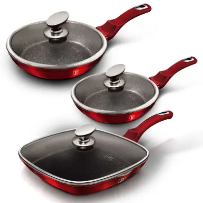 SET 3 GRANITNIH PONEV BERLINGER HAUS ČRNO BORDO BH-6189