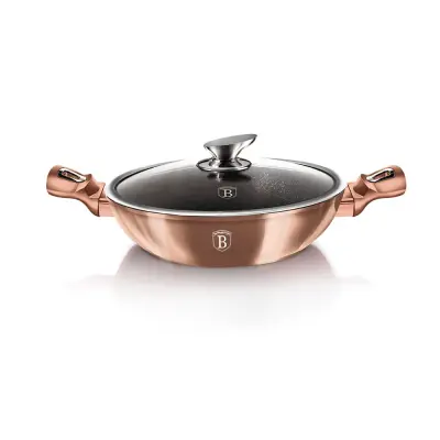 WOK GRANITNI LONEC 30CM 4,4L BERLINGER HAUS METALLIC LINE ROSE GOLD BH-7100
