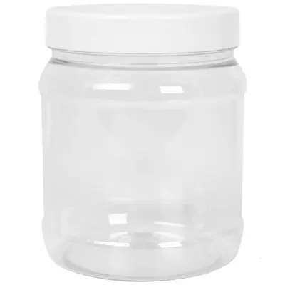 Okrogel kozarec s pokrovom, navoj 100/400, prozoren, 1000 ml
