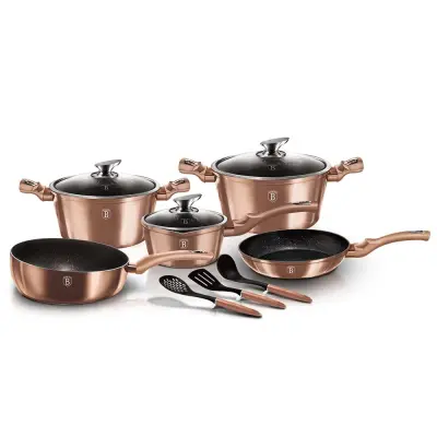 SET LONČKOV 11 ELEMENT. BERLINGER HAUS KOVINSKA LINIJA ROSEGOLD BH-6160