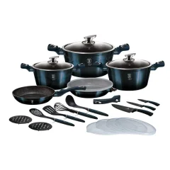 SET LONČKOV 22 ELEMENT BERLINGER HAUS KOVINSKI AKVAMARIN BH-7183