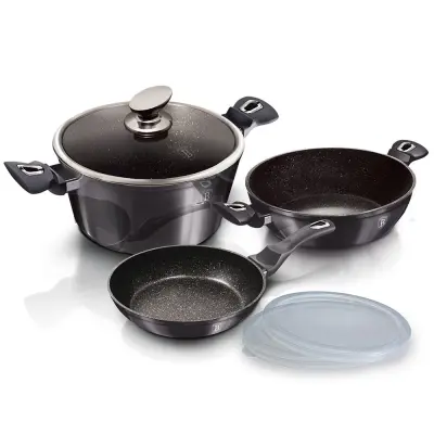 SET LONČKOV ZA PREMAZOVANJE GRANITOVA 6 EL. BERLINGER HAUS Carbon Pro BH-6905
